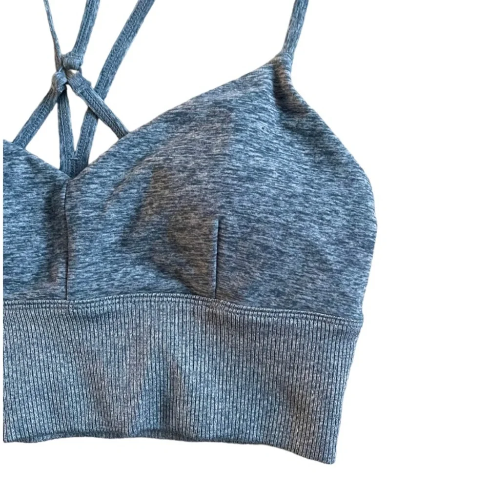 Alo Lavish Bra Soft Blue Haze Heather